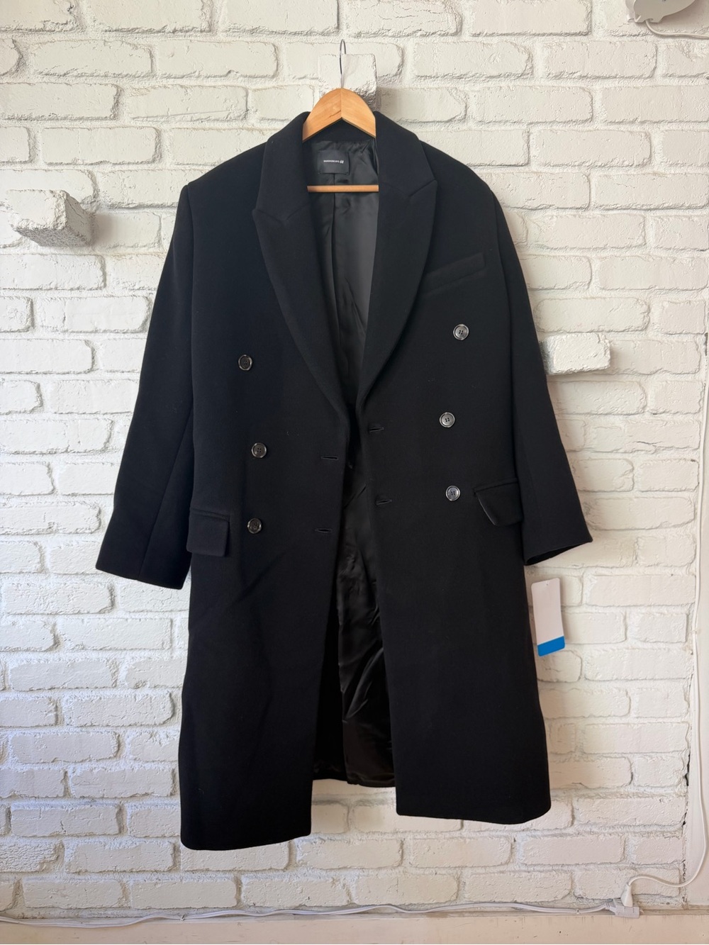 WARDROBE.NYC H&M collab Black Double-Breasted Coat